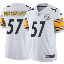 White Mens Womens Youth Mike Merriweather Steelers #57 Stitched American Football Jersey