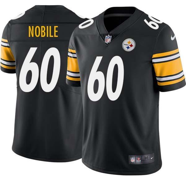 Black Mens Womens Youth Leo Nobile Steelers #60 Stitched American Football Jersey