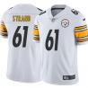 White Mens Womens Youth Eli Strand Steelers #61 Stitched American Football Jersey