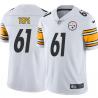 White Mens Womens Youth Lou Tepe Steelers #61 Stitched American Football Jersey