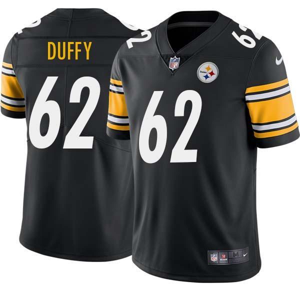 Black Mens Womens Youth Roger Duffy Steelers #62 Stitched American Football Jersey