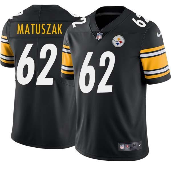 Black Mens Womens Youth Marv Matuszak Steelers #62 Stitched American Football Jersey
