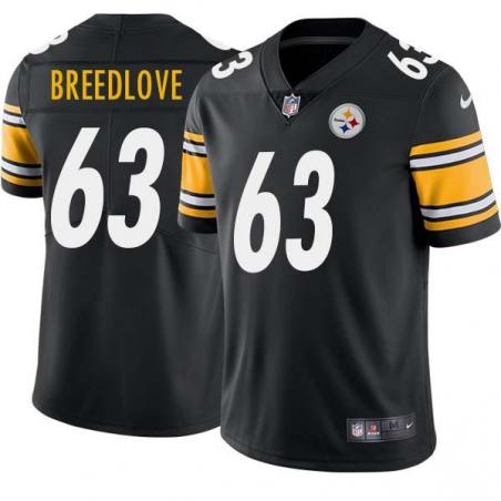 Black Mens Womens Youth Rod Breedlove  Steelers #63 Stitched American Football Jersey