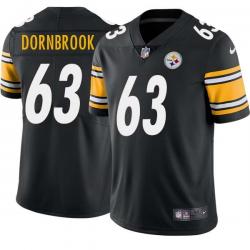 Black Mens Womens Youth Thom Dornbrook Steelers #63 Stitched American Football Jersey