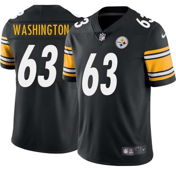 Black Mens Womens Youth Robert Washington Steelers #63 Stitched American Football Jersey