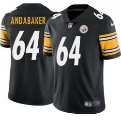 Black Mens Womens Youth Rudy Andabaker Steelers #64 Stitched American Football Jersey
