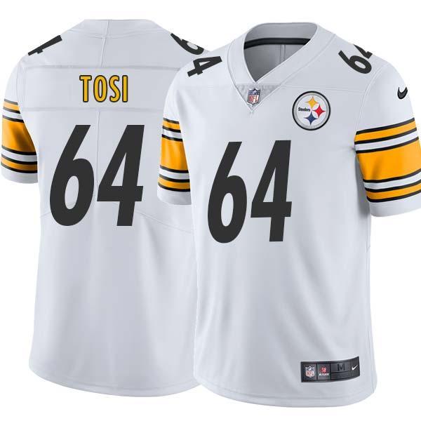 White Mens Womens Youth John Tosi Steelers #64 Stitched American Football Jersey