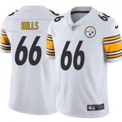 White Mens Womens Youth Tony Hills Steelers #66 Stitched American Football Jersey
