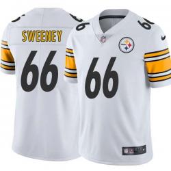White Mens Womens Youth Jim Sweeney Steelers #66 Stitched American Football Jersey