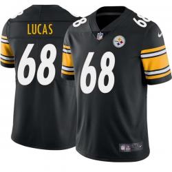 Black Mens Womens Youth Jeff Lucas Steelers #68 Stitched American Football Jersey