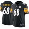 Black Mens Womens Youth John Schweder Steelers #68 Stitched American Football Jersey