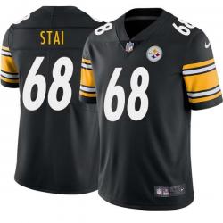 Black Mens Womens Youth Brendan Stai Steelers #68 Stitched American Football Jersey