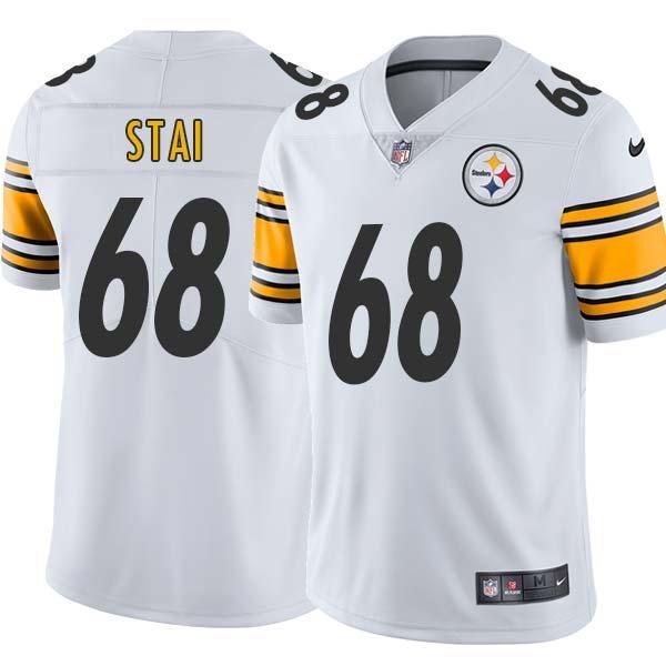 White Mens Womens Youth Brendan Stai Steelers #68 Stitched American Football Jersey