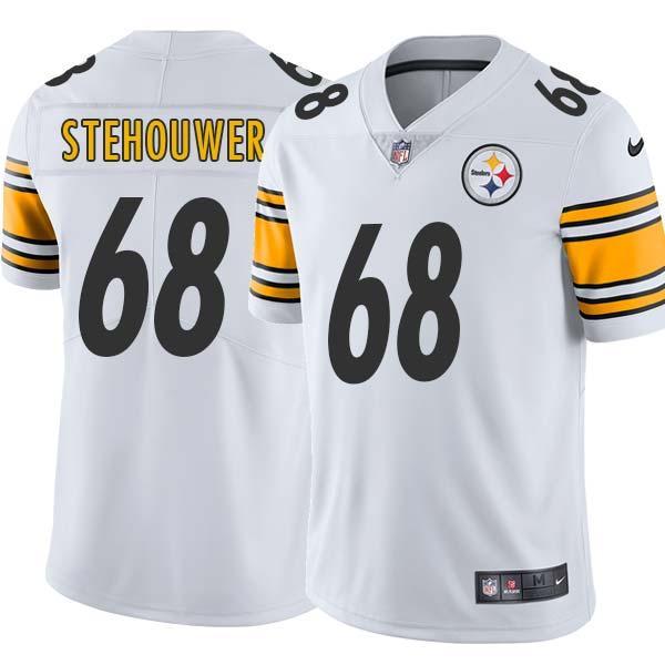 White Mens Womens Youth Ron Stehouwer Steelers #68 Stitched American Football Jersey