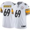 White Mens Womens Youth Jamon Meredith Steelers #69 Stitched American Football Jersey