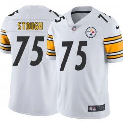 White Mens Womens Youth Glen Stough Steelers #75 Stitched American Football Jersey