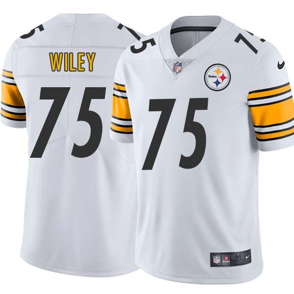 White Mens Womens Youth Jack Wiley Steelers #75 Stitched American Football Jersey