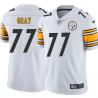 White Mens Womens Youth Derwin Gray Steelers #77 Stitched American Football Jersey