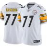 White Mens Womens Youth Carlton Haselrig Steelers #77 Stitched American Football Jersey
