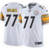 White Mens Womens Youth Mel Holmes Steelers #77 Stitched American Football Jersey