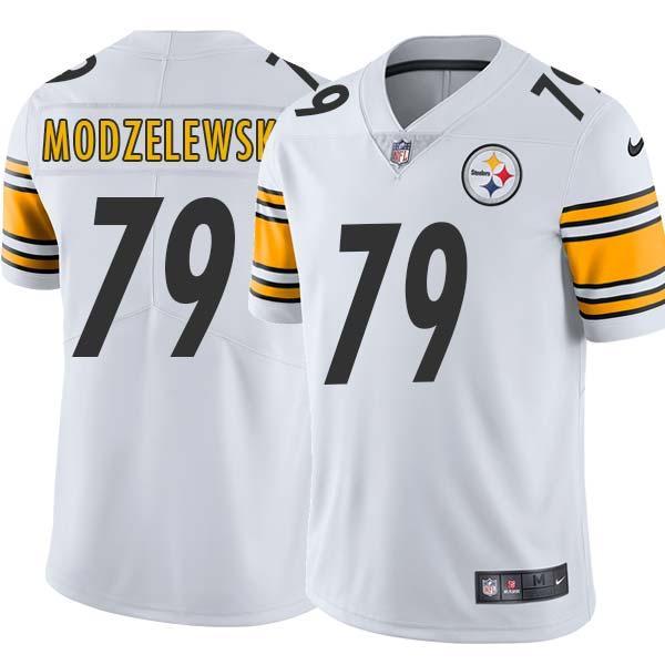 White Mens Womens Youth Dick Modzelewski Steelers #79 Stitched American Football Jersey