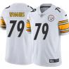 White Mens Womens Youth Paul Wiggins Steelers #79 Stitched American Football Jersey
