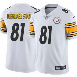 White Mens Womens Youth Quadree Henderson Steelers #81 Stitched American Football Jersey