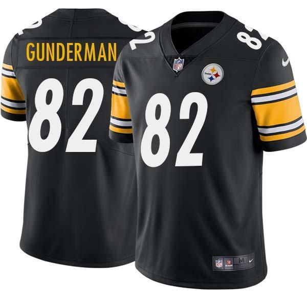 Black Mens Womens Youth Bob Gunderman Steelers #82 Stitched American Football Jersey