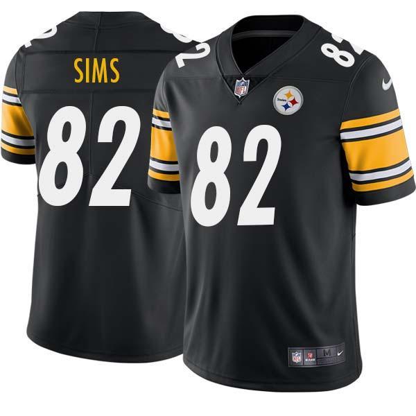 Black Mens Womens Youth Steven Sims Steelers #82 Stitched American Football Jersey