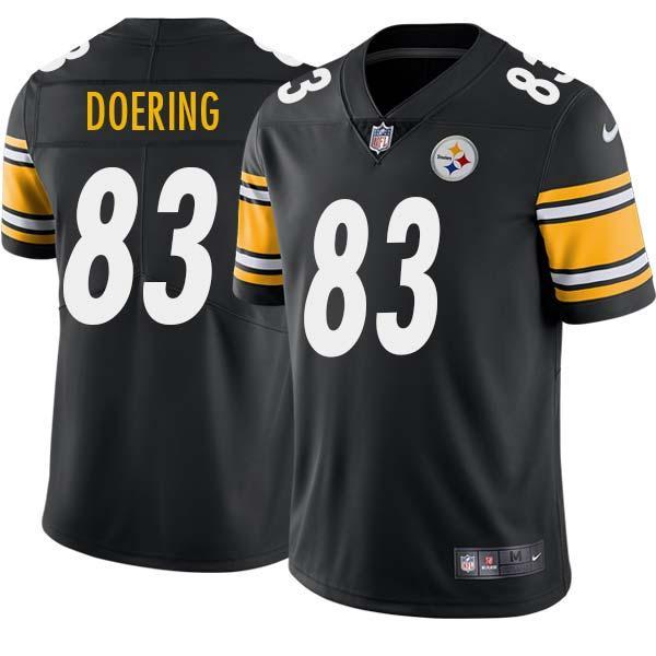 Black Mens Womens Youth Chris Doering Steelers #83 Stitched American Football Jersey