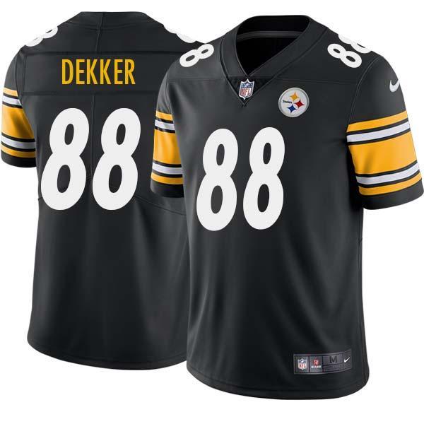 Black Mens Womens Youth John Dekker Steelers #88 Stitched American Football Jersey