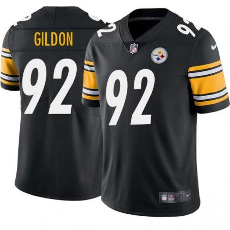 Black Mens Womens Youth Jason Gildon Steelers #92 Stitched American Football Jersey