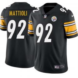 Black Mens Womens Youth Frank Mattioli Steelers #92 Stitched American Football Jersey