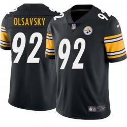 Black Mens Womens Youth Jerry Olsavsky Steelers #92 Stitched American Football Jersey