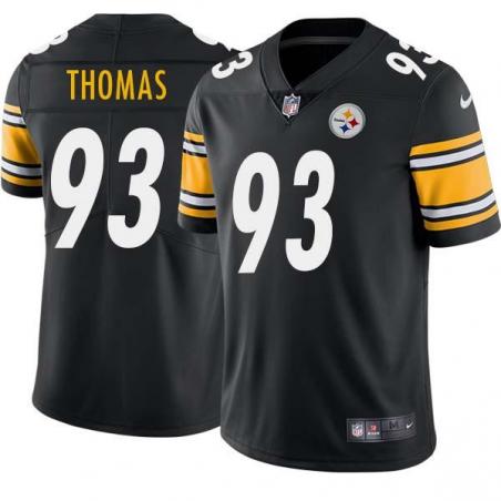 Black Mens Womens Youth Cam Thomas Steelers #93 Stitched American Football Jersey