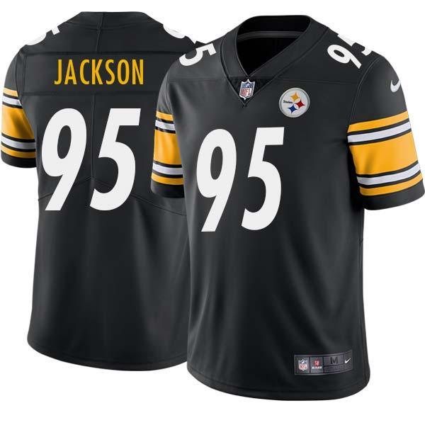 Black Mens Womens Youth Alonzo Jackson Steelers #95 Stitched American Football Jersey
