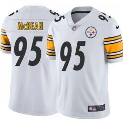 White Mens Womens Youth Ryan McBean Steelers #95 Stitched American Football Jersey