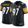 Black Mens Womens Youth Jason Worilds Steelers #97 Stitched American Football Jersey