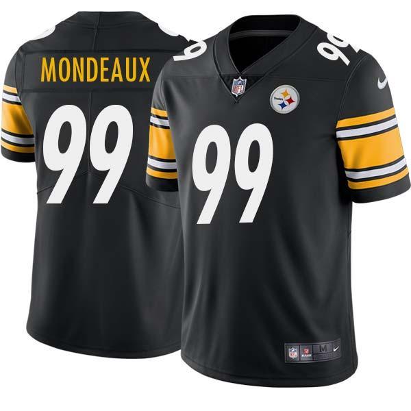 Black Mens Womens Youth Henry Mondeaux Steelers #99 Stitched American Football Jersey