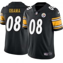 Black Mens Womens Youth Barack Obama Steelers #08 Stitched American Football Jersey