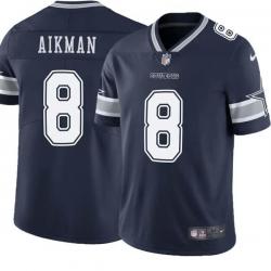 Navy Troy Aikman Cowboys #8 Stitched American Football Jersey Custom Sewn-on Patches Mens Womens Youth