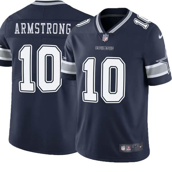 Navy Jimmy Armstrong Cowboys #10 Stitched American Football Jersey Custom Sewn-on Patches Mens Womens Youth