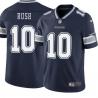 Navy Cooper Rush Cowboys #10 Stitched American Football Jersey Custom Sewn-on Patches Mens Womens Youth