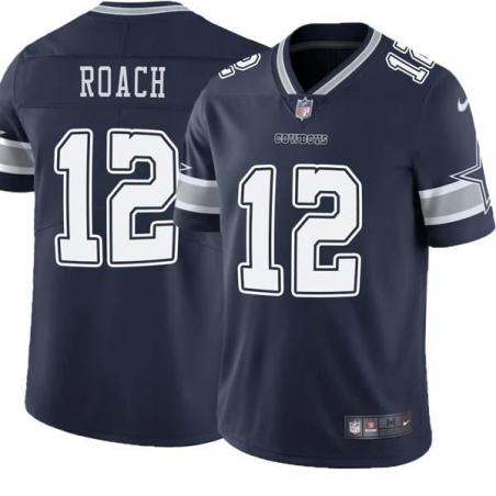 Navy John Roach Cowboys #12 Stitched American Football Jersey Custom Sewn-on Patches Mens Womens Youth