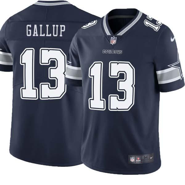 Navy Michael Gallup Cowboys #13 Stitched American Football Jersey Custom Sewn-on Patches Mens Womens Youth