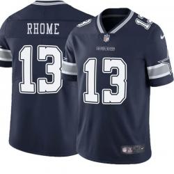 Navy Jerry Rhome Cowboys #13 Stitched American Football Jersey Custom Sewn-on Patches Mens Womens Youth