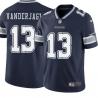 Navy Mike Vanderjagt Cowboys #13 Stitched American Football Jersey Custom Sewn-on Patches Mens Womens Youth