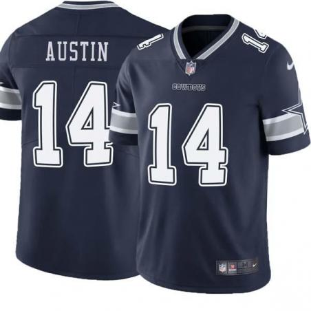 Navy Miles Austin Cowboys #14 Stitched American Football Jersey Custom Sewn-on Patches Mens Womens Youth