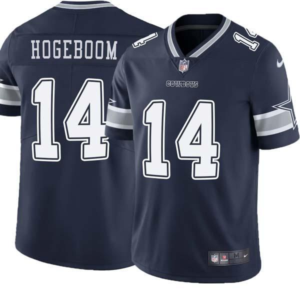 Navy Gary Hogeboom Cowboys #14 Stitched American Football Jersey Custom Sewn-on Patches Mens Womens Youth