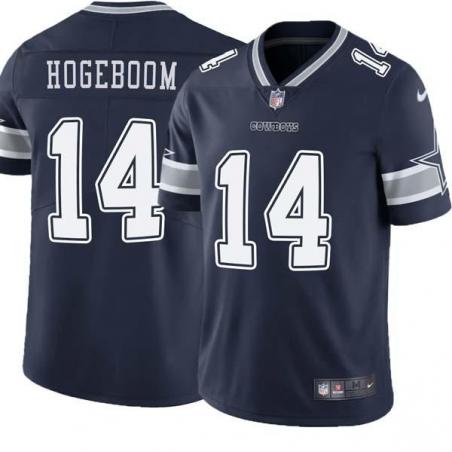 Navy Gary Hogeboom Cowboys #14 Stitched American Football Jersey Custom Sewn-on Patches Mens Womens Youth